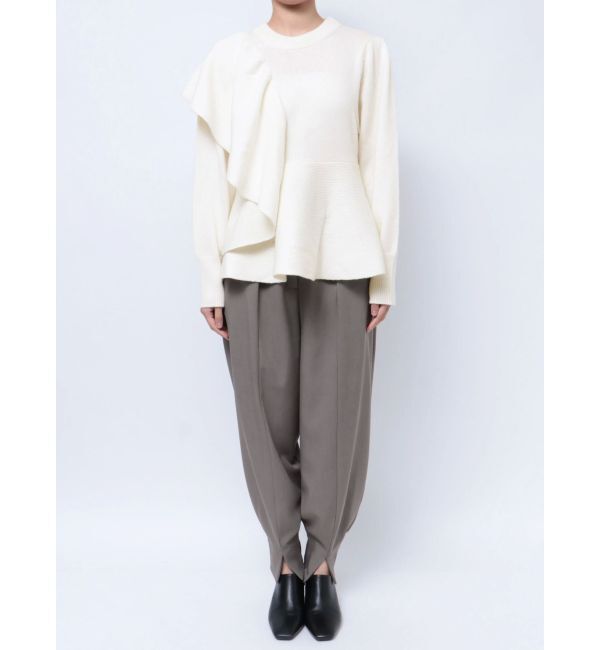 ELENDEEK「SHOULDER FRILL PEPLUM KT」|ニット・セーター|