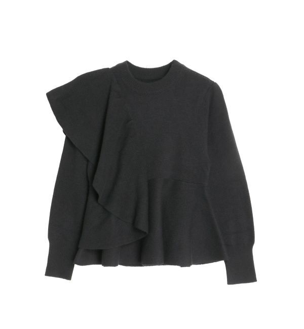 ELENDEEK「SHOULDER FRILL PEPLUM KT」|ニット・セーター|