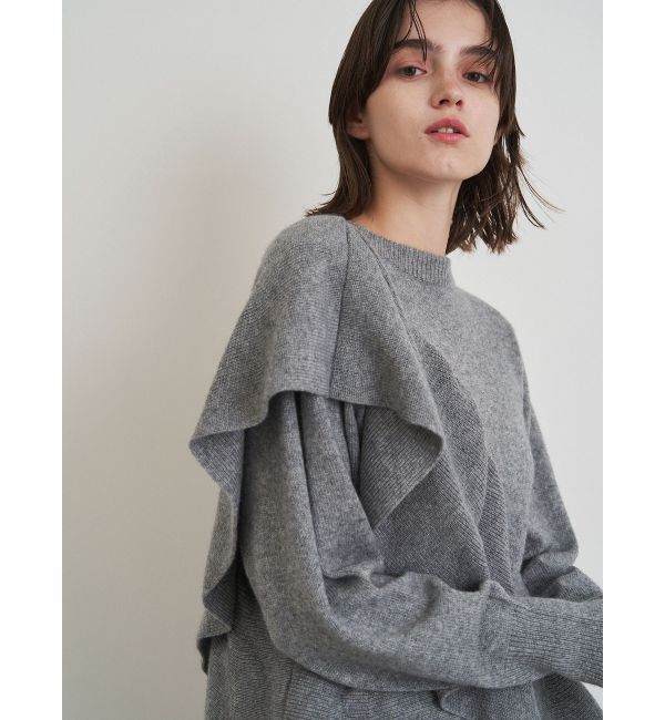 ELENDEEK「SHOULDER FRILL PEPLUM KT」|ニット・セーター|