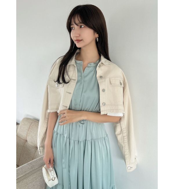 dazzlin「2WAYスリーブショートデニムジャケット」|デニムジャケット|