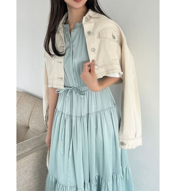 dazzlin「2WAYスリーブショートデニムジャケット」|デニムジャケット|