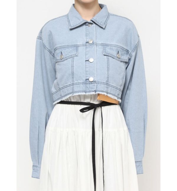 dazzlin「2WAYスリーブショートデニムジャケット」|デニムジャケット|