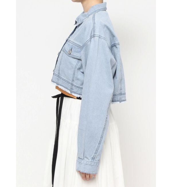 dazzlin「2WAYスリーブショートデニムジャケット」|デニムジャケット|