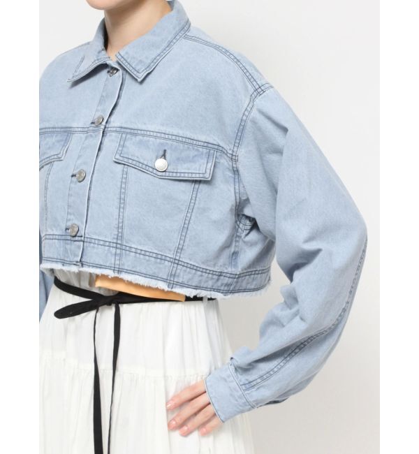 dazzlin「2WAYスリーブショートデニムジャケット」|デニムジャケット|