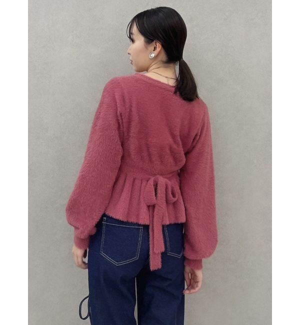 dazzlin「ミニシャギーペプラムカーデトップス」|ニット・セーター|