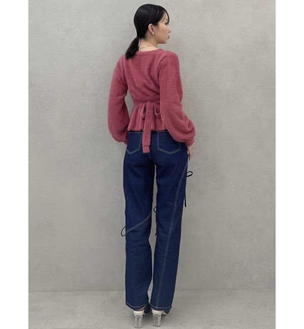 dazzlin「ミニシャギーペプラムカーデトップス」|ニット・セーター|