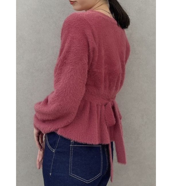 dazzlin「ミニシャギーペプラムカーデトップス」|ニット・セーター|