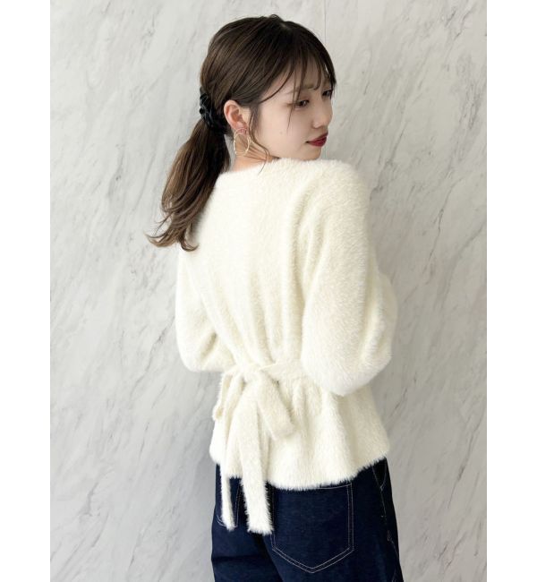 dazzlin「ミニシャギーペプラムカーデトップス」|ニット・セーター|