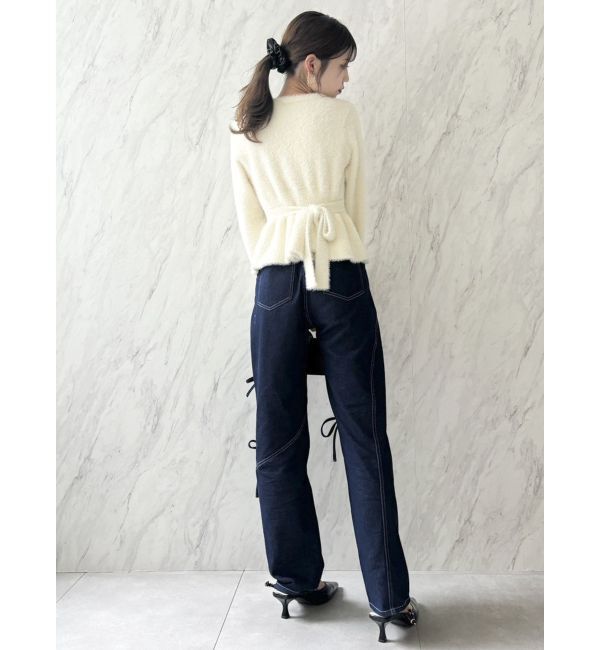 dazzlin「ミニシャギーペプラムカーデトップス」|ニット・セーター|