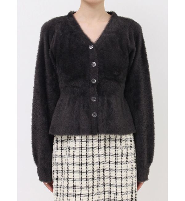 dazzlin「ミニシャギーペプラムカーデトップス」|ニット・セーター|