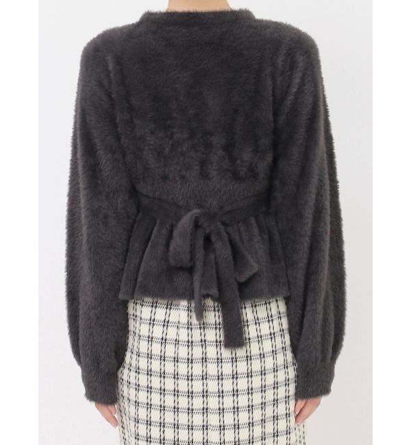 dazzlin「ミニシャギーペプラムカーデトップス」|ニット・セーター|