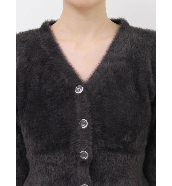 dazzlin「ミニシャギーペプラムカーデトップス」|ニット・セーター|