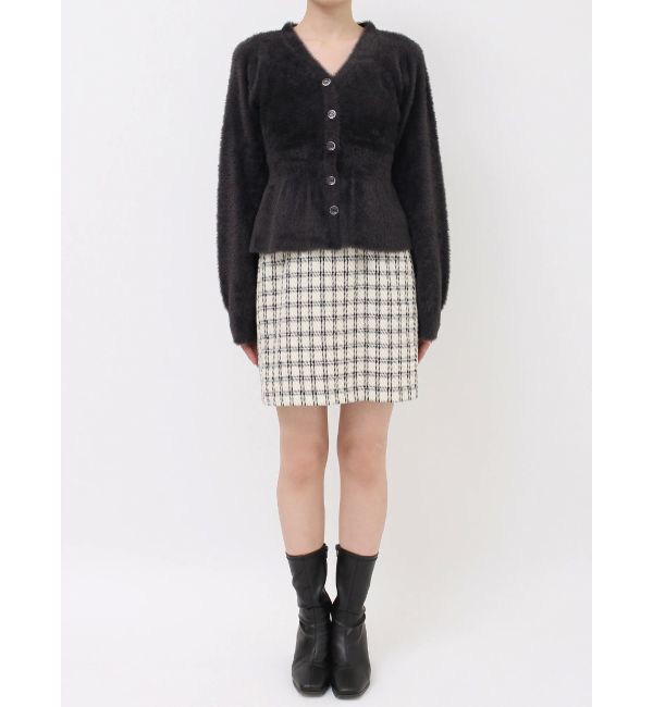dazzlin「ミニシャギーペプラムカーデトップス」|ニット・セーター|