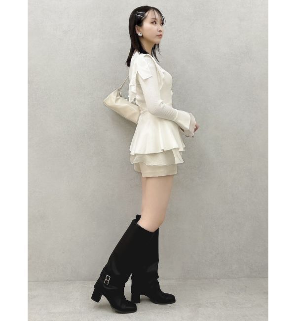 dazzlin「ショルダーリボンニットチュニック」|ニット・セーター|