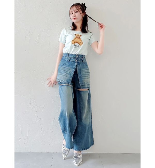 dazzlin「【POLO BCSコラボ/再生産】ベアモチーフコンパクトTシャツ」|Tシャツ・カットソー|