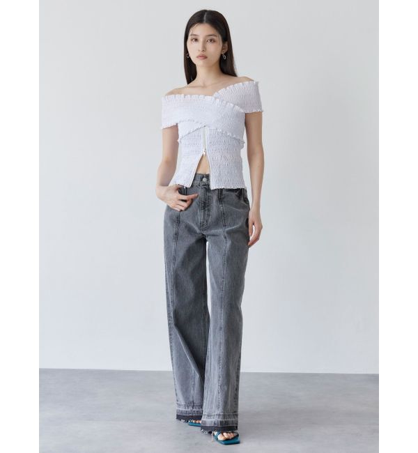 MURUA「シャーリングオフショルブラウス」|シャツ・ブラウス|