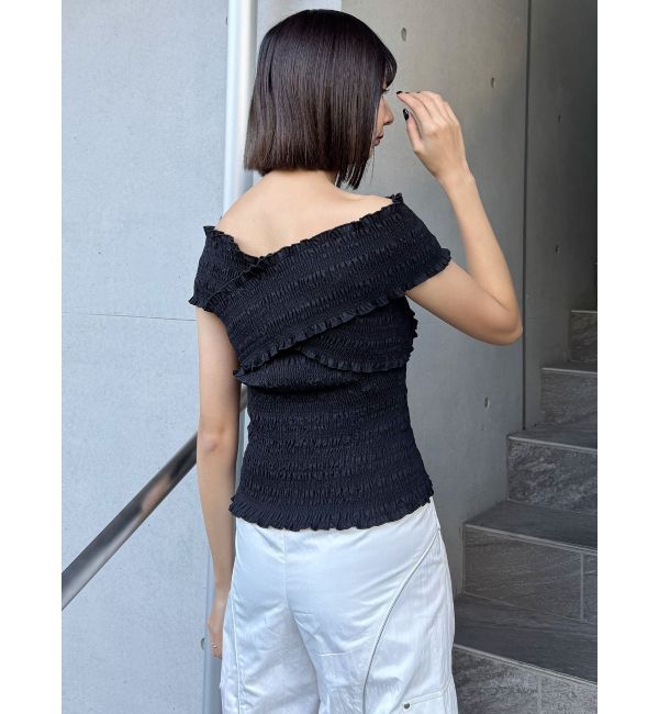 MURUA「シャーリングオフショルブラウス」|シャツ・ブラウス|