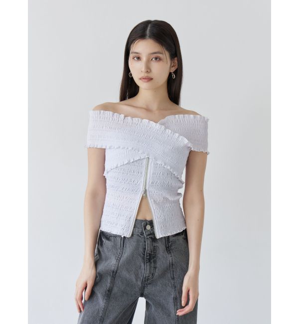 MURUA「シャーリングオフショルブラウス」|シャツ・ブラウス|