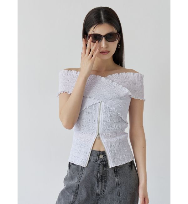 MURUA「シャーリングオフショルブラウス」|シャツ・ブラウス|