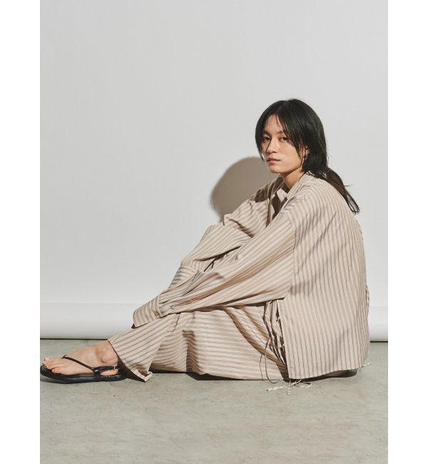 Ungrid「【Htage】スリットデザインストライプシャツ」|シャツ・ブラウス|