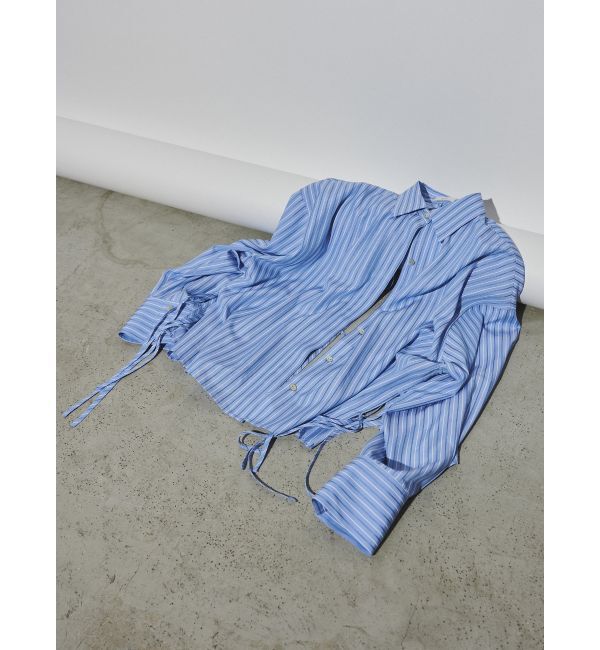 Ungrid「【Htage】スリットデザインストライプシャツ」|シャツ・ブラウス|