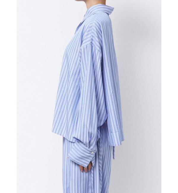 Ungrid「【Htage】スリットデザインストライプシャツ」|シャツ・ブラウス|