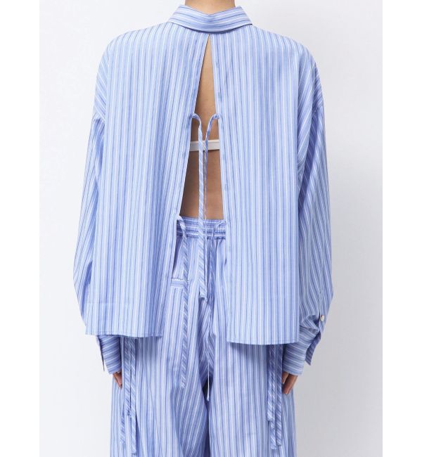 Ungrid「【Htage】スリットデザインストライプシャツ」|シャツ・ブラウス|