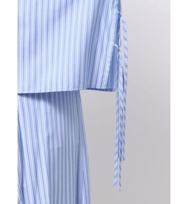 Ungrid「【Htage】スリットデザインストライプシャツ」|シャツ・ブラウス|