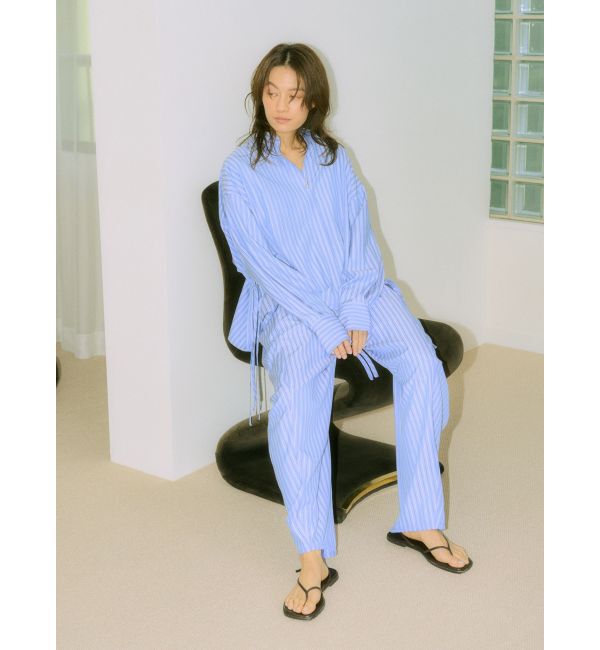 Ungrid「【Htage】スリットデザインストライプシャツ」|シャツ・ブラウス|