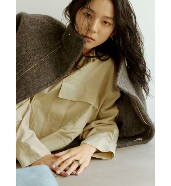 アルパカ混ミドル丈スタンドカラーコート（Ungrid）｜ルミネの