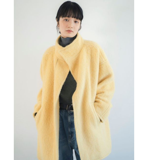 アルパカ混ミドル丈スタンドカラーコート（Ungrid）｜ルミネの