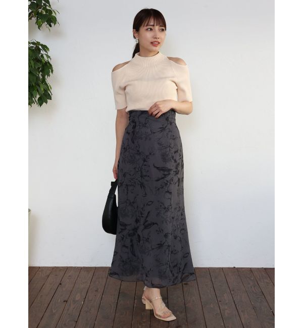 LAGUNAMOON「オープンショルダーニットプルオーバー」|カーディガン|