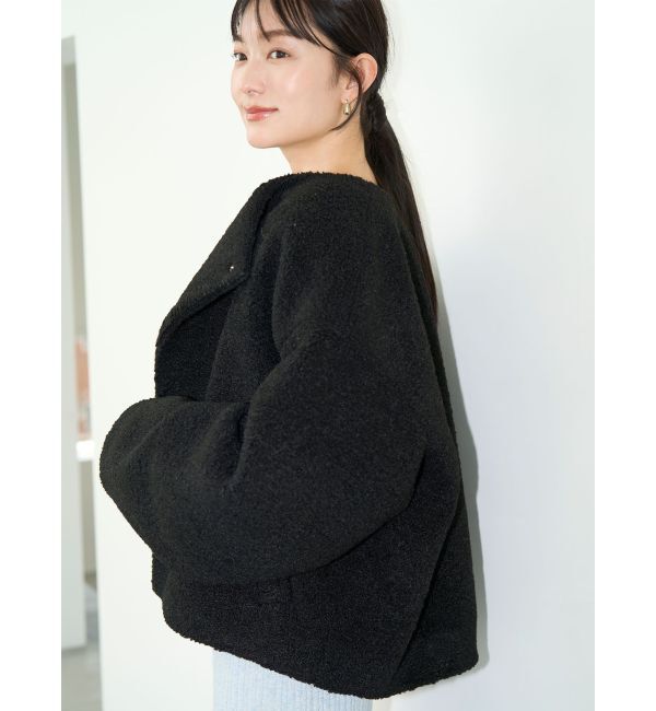 LAGUNAMOON「ボアブルゾン」|ブルゾン・スタジャン|ブラック