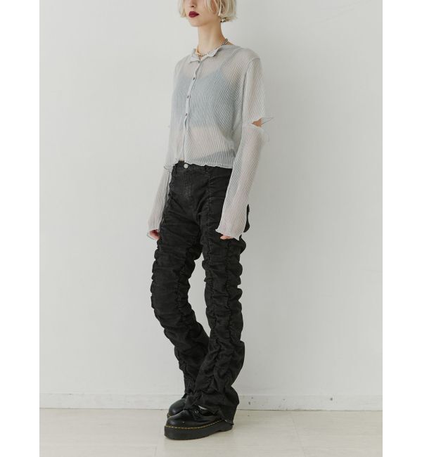 jouetie「プリーツラメシアーカーデ」|カーディガン|