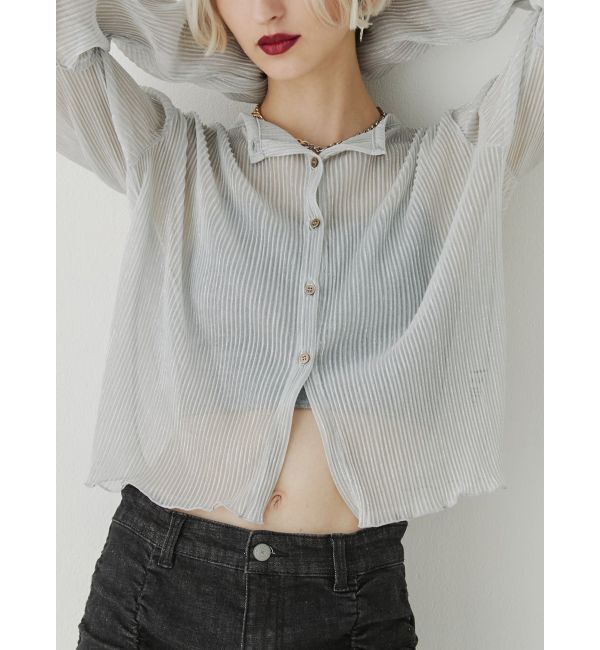 jouetie「プリーツラメシアーカーデ」|カーディガン|