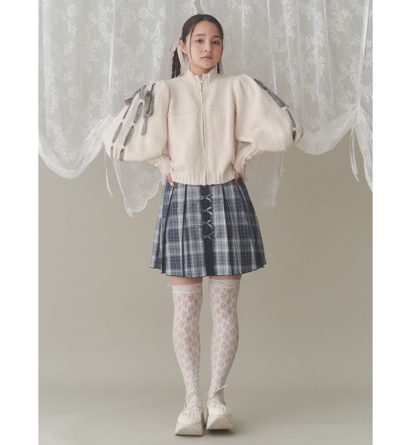 merry jenny「パフスリーブトラックジャケット」|カーディガン|