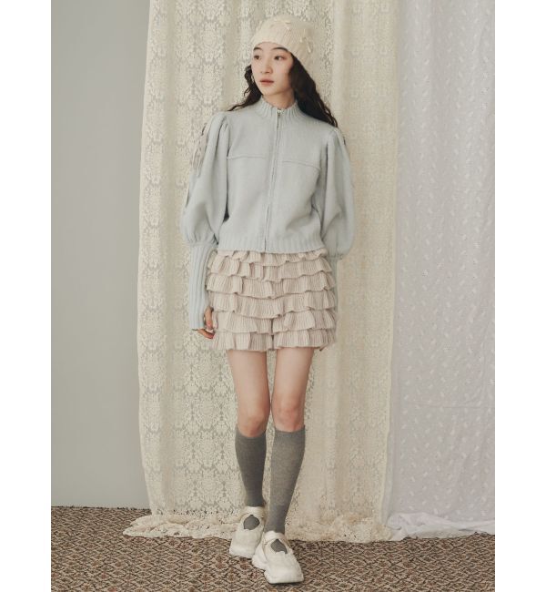 merry jenny「パフスリーブトラックジャケット」|カーディガン|