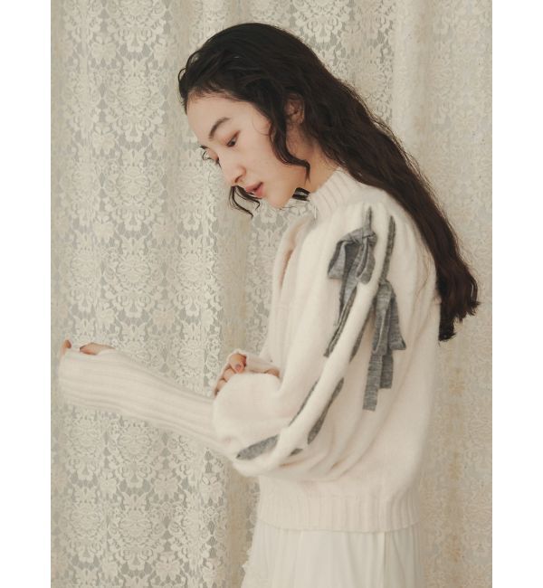 merry jenny「パフスリーブトラックジャケット」|カーディガン|