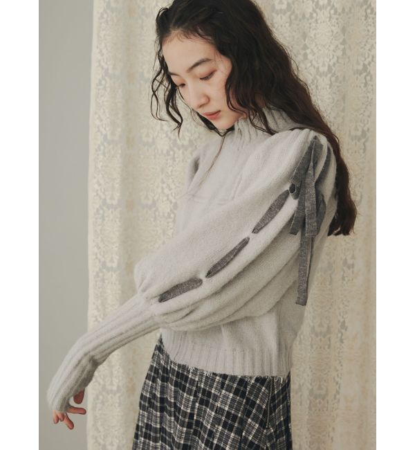 merry jenny「パフスリーブトラックジャケット」|カーディガン|