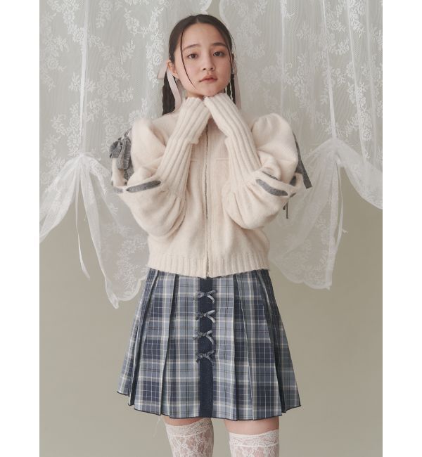 merry jenny「パフスリーブトラックジャケット」|カーディガン|