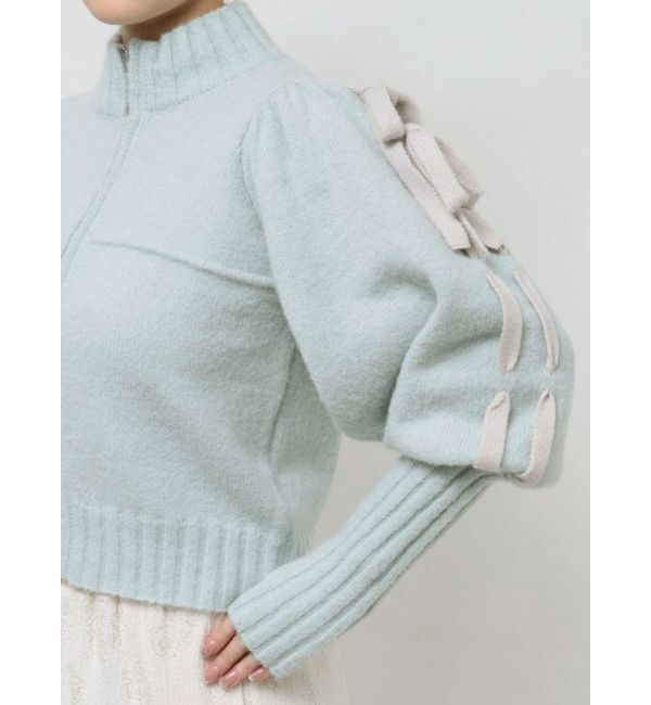 merry jenny「パフスリーブトラックジャケット」|カーディガン|