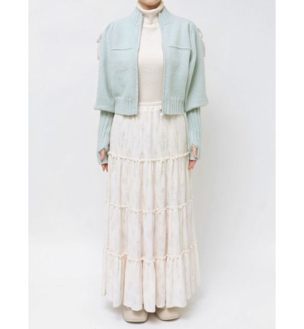 merry jenny「パフスリーブトラックジャケット」|カーディガン|