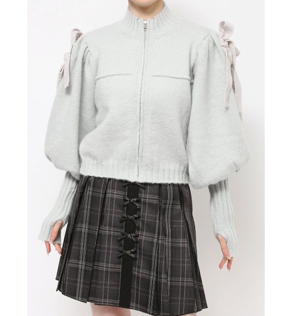 merry jenny「パフスリーブトラックジャケット」|カーディガン|