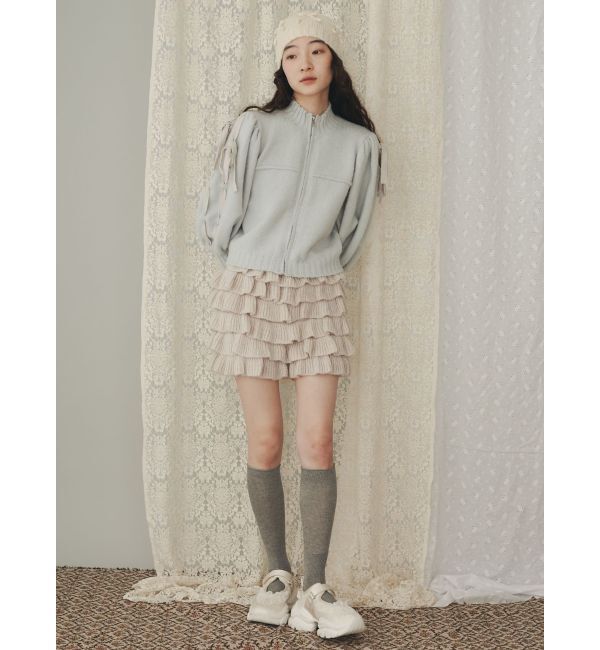 merry jenny「パフスリーブトラックジャケット」|カーディガン|