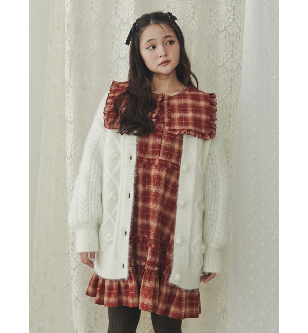 merry jenny「ぽこぽこお花ニットカーディガン」|カーディガン|