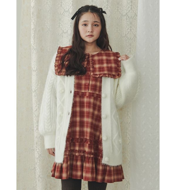 merry jenny「ぽこぽこお花ニットカーディガン」|カーディガン|