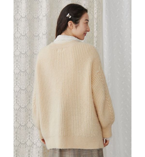 merry jenny「ぽこぽこお花ニットカーディガン」|カーディガン|