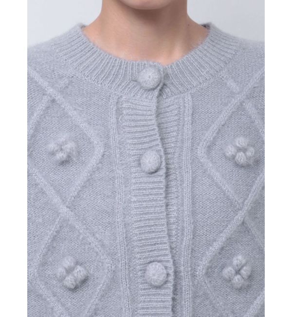 merry jenny「ぽこぽこお花ニットカーディガン」|カーディガン|