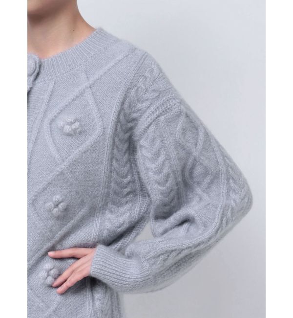 merry jenny「ぽこぽこお花ニットカーディガン」|カーディガン|