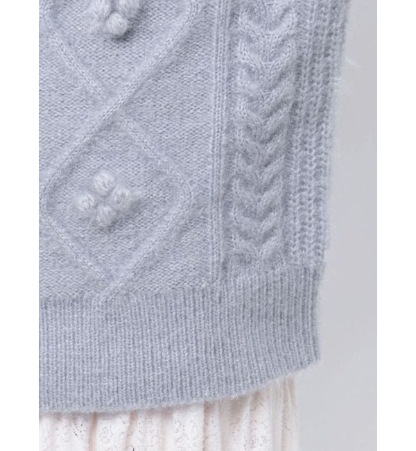 merry jenny「ぽこぽこお花ニットカーディガン」|カーディガン|